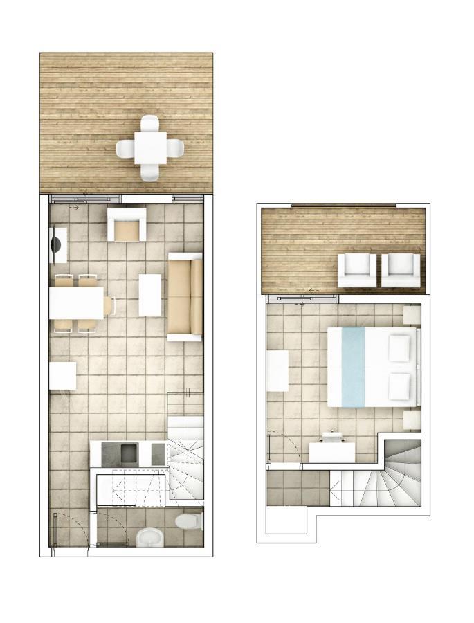 Deluxe One-Bedroom Apartment Terrace Pool View Split Level