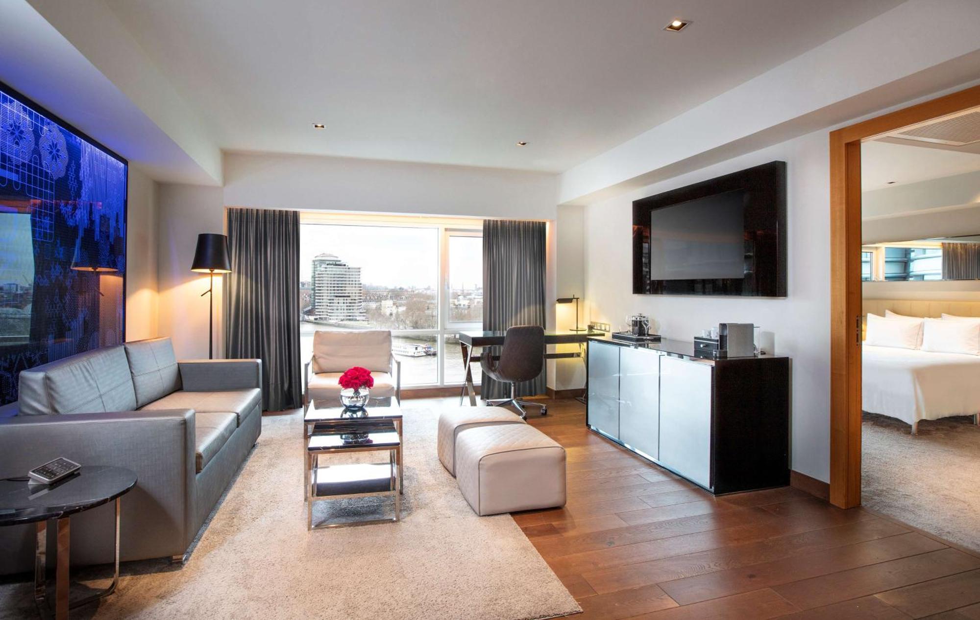 One-Bedroom Suite Kitchenette Balcony River View