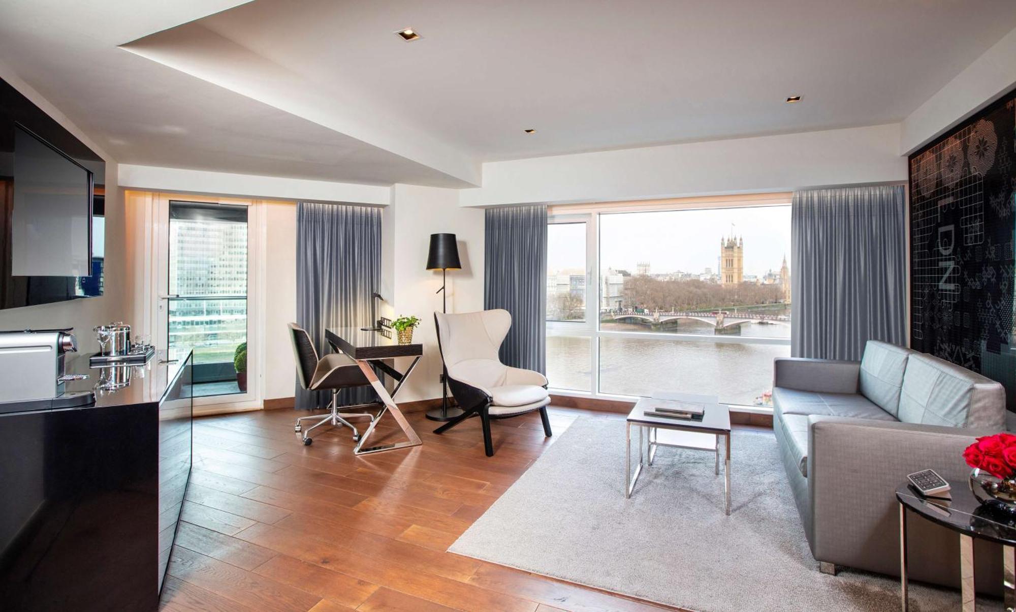 One-Bedroom Suite Kitchenette Balcony River View