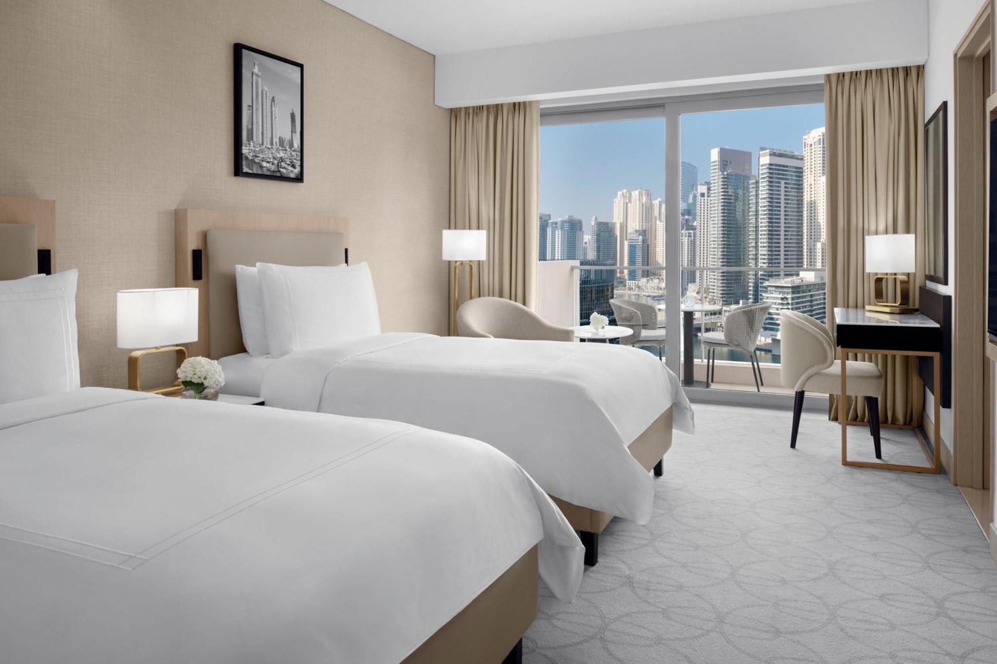 Deluxe Kamer met Uitzicht op de Jachthaven, Twee Aparte Bedden, inclusief directe toegang tot Dubai Marina Mall & Marina Walk