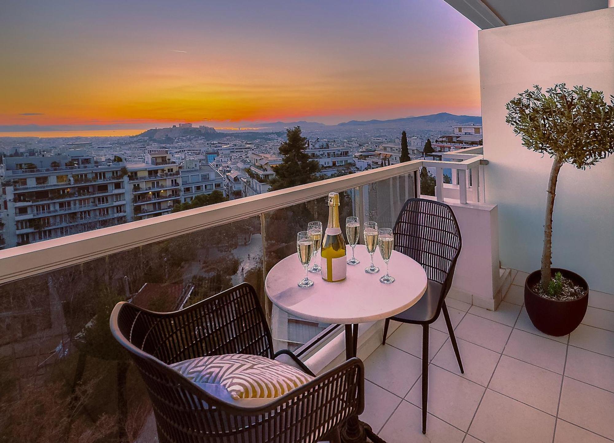 Chambre Premium avec Balcon Privé - Vue Panoramique sur l'Acropole