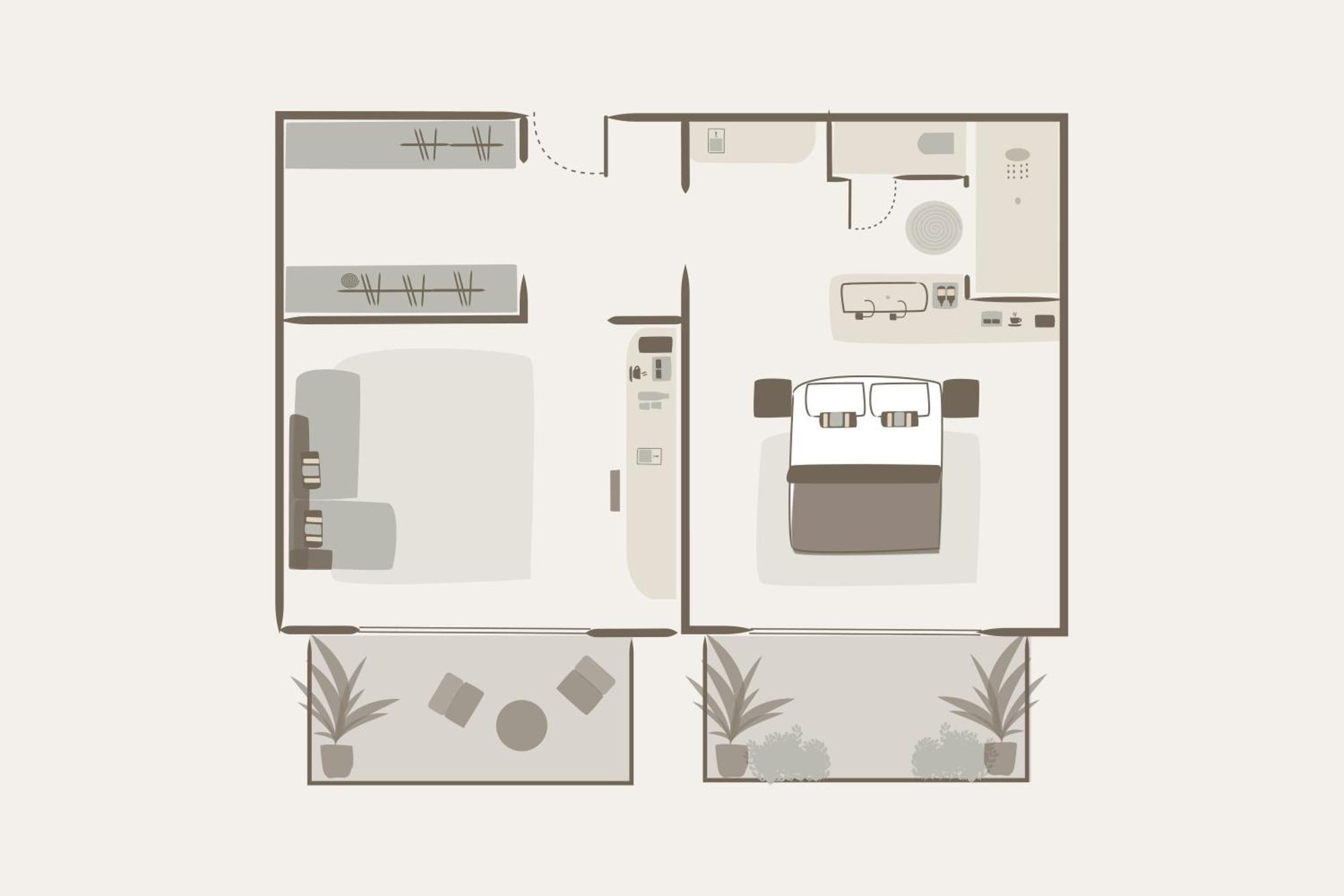 Suite Deluxe con vistas al jardín