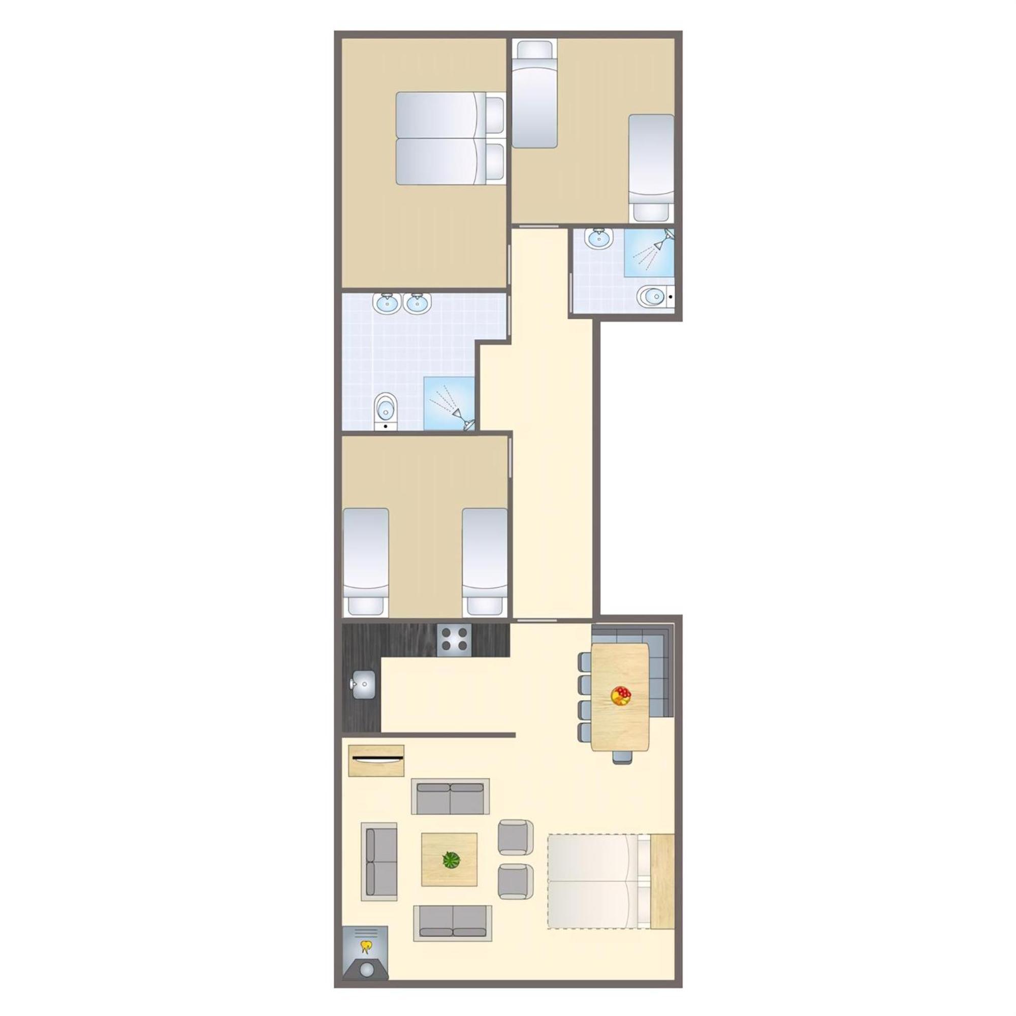 Appartement met 3 Slaapkamers