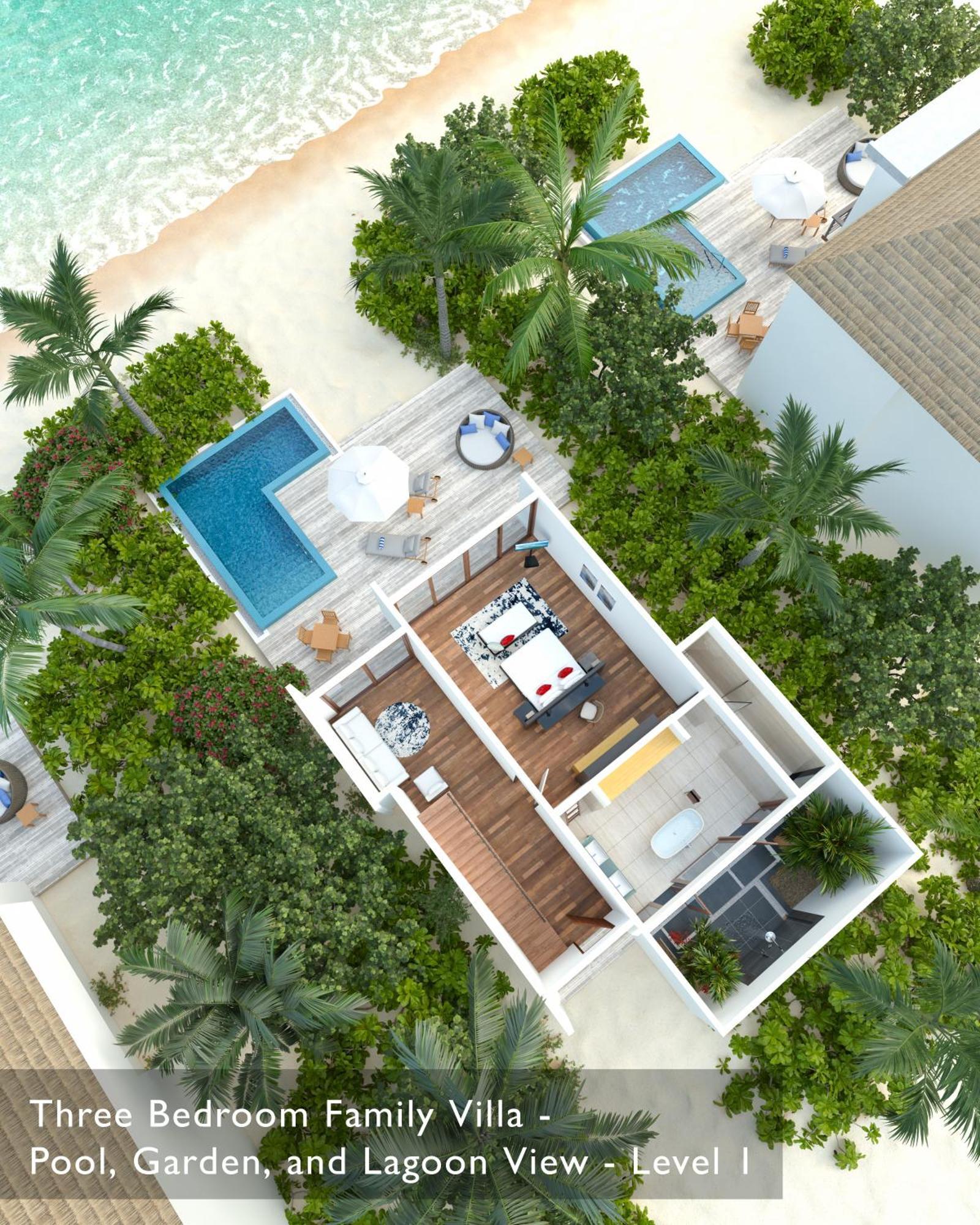 Duplex Three Bedroom Villa private pool & access to VIP seaplane lounge on arrival $50 Spa credit & kids &,1658835314:JPEG