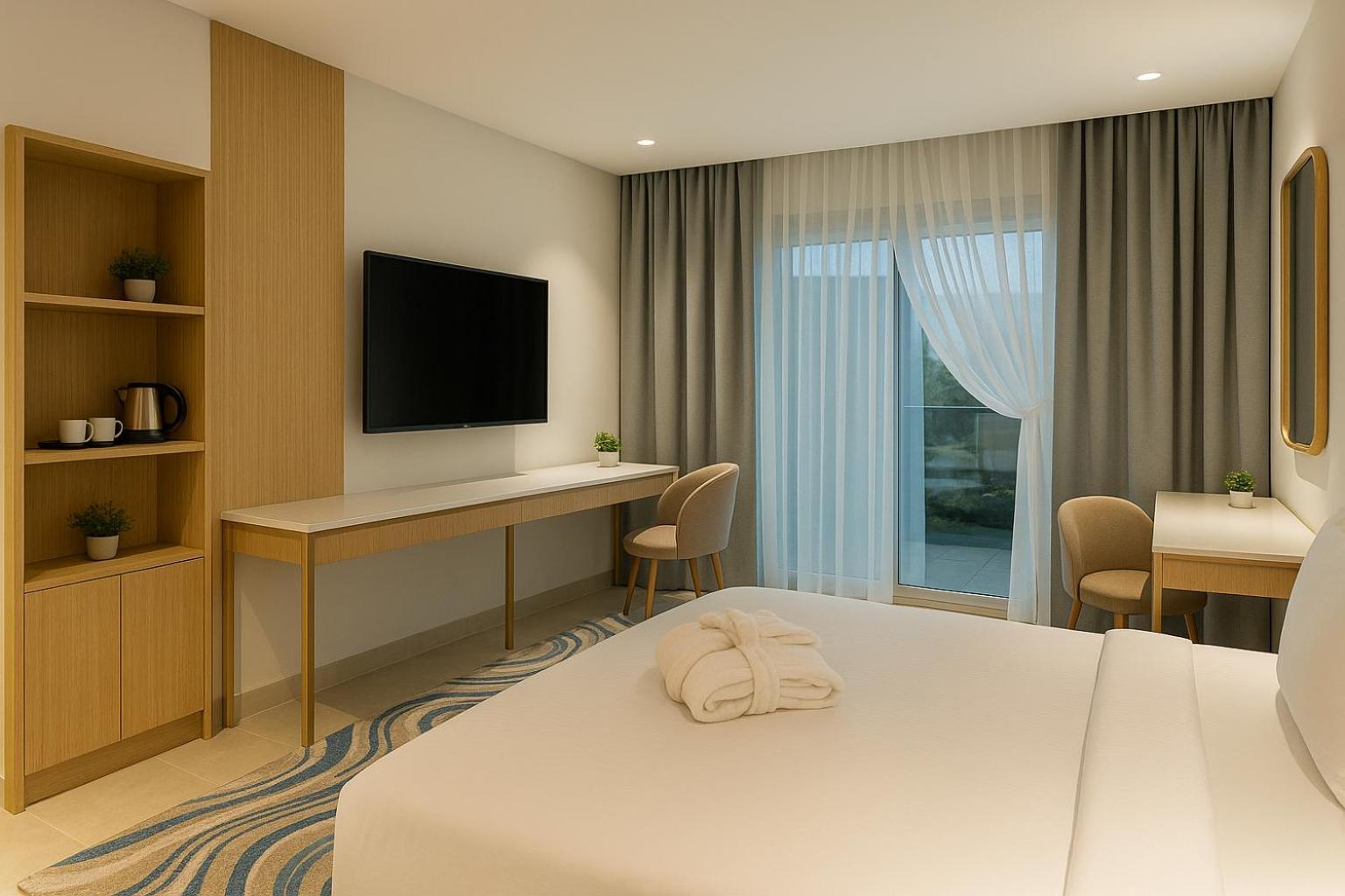 Chambre Double ou Lits Jumeaux de Luxe avec Accès Piscine