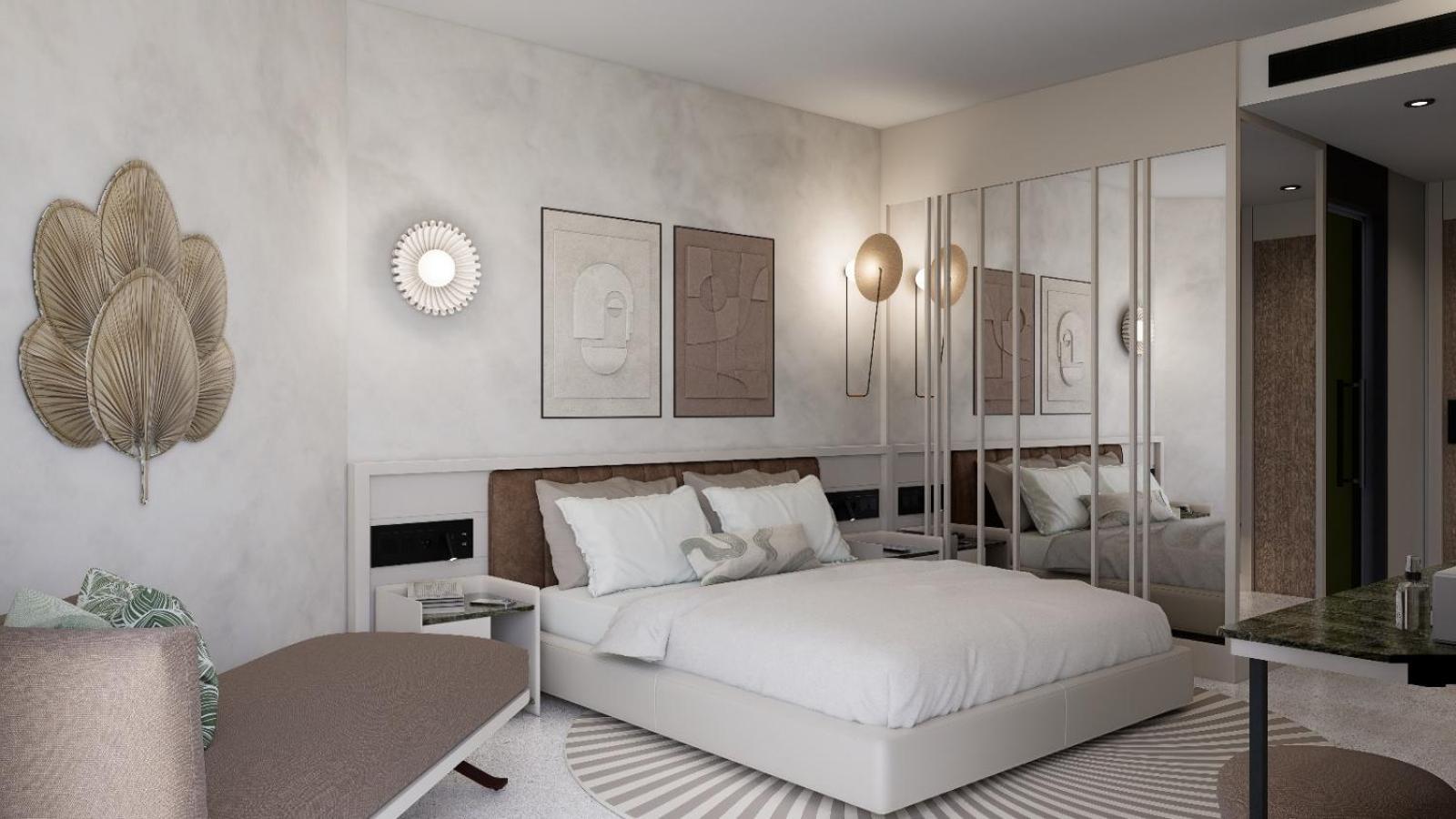 Doppelzimmer mit Balkon und Meerblick