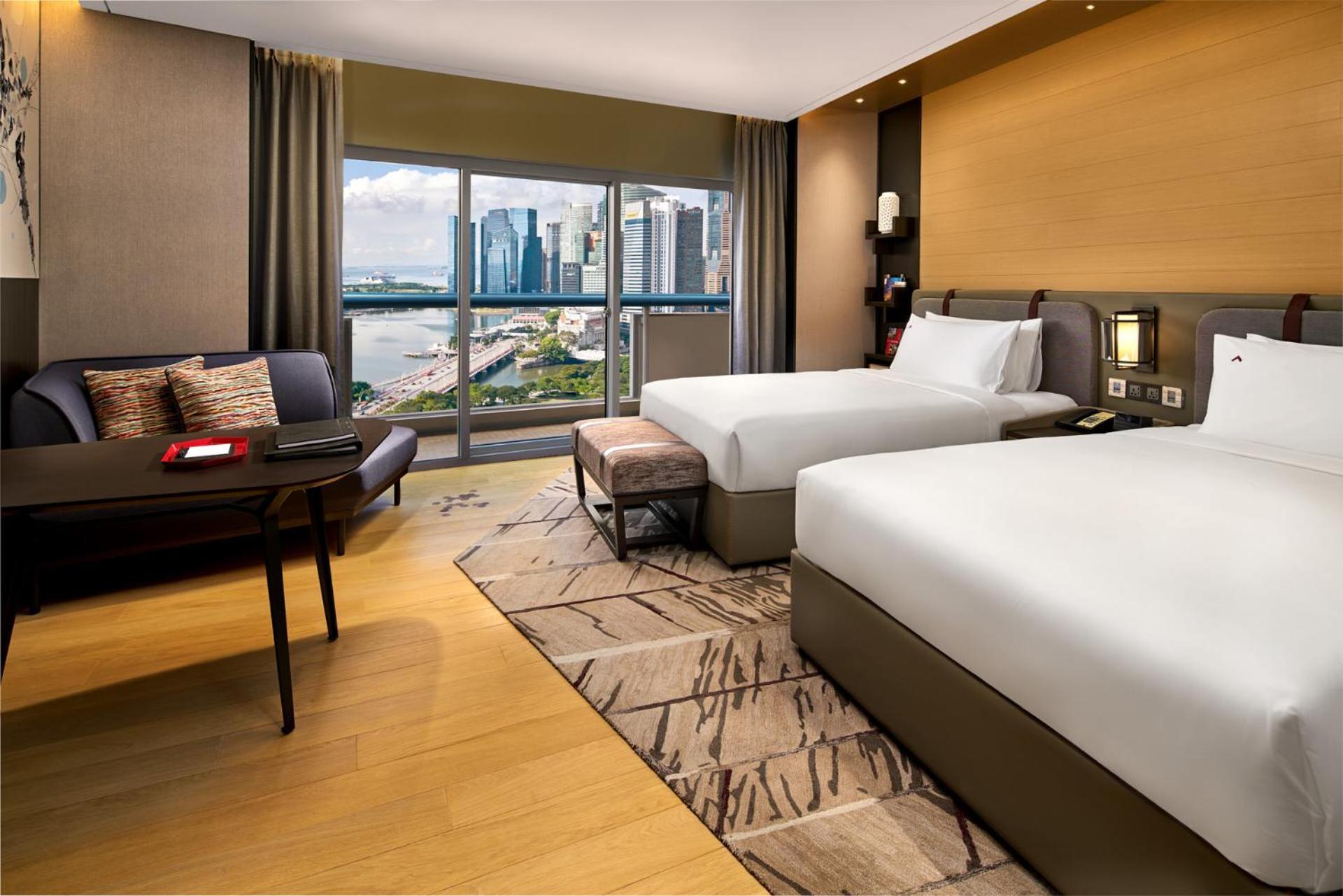 Premier Marina Bay met 2 Tweepersoonsbedden, Balkon, Uitzicht Marina Bay