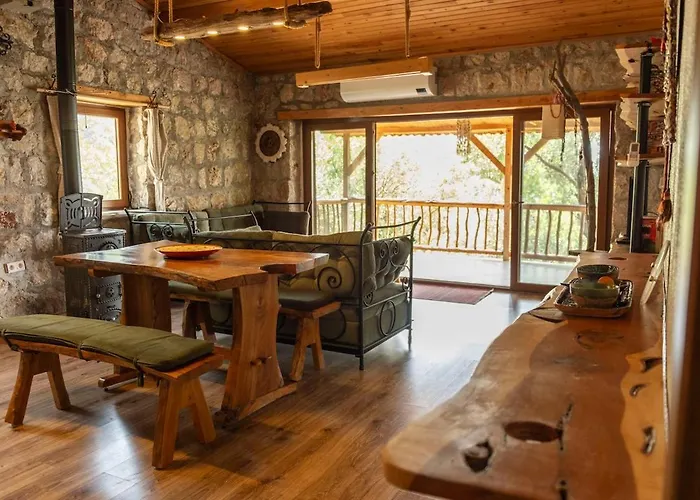 Stone House With Pool Among Olive Trees In Kabak